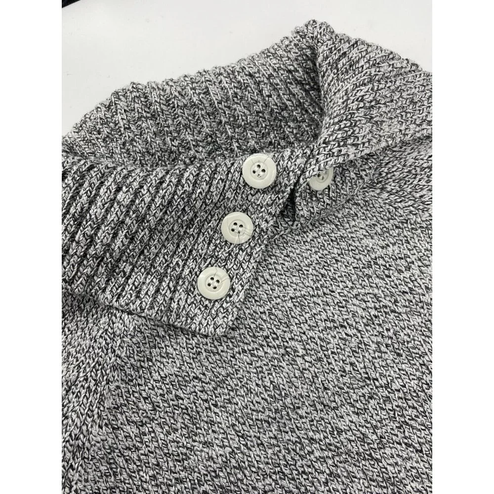 Karen Scott Women's Gray Long Sleeve Collared Knit Sweater Size Medium - Picture 8 of 9